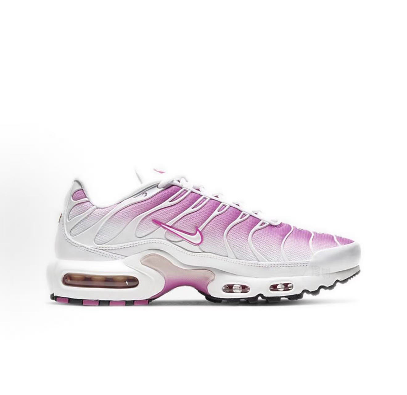 Nike Air Max Plus Comfort Casual Running Shoes, Women's, White/Pink