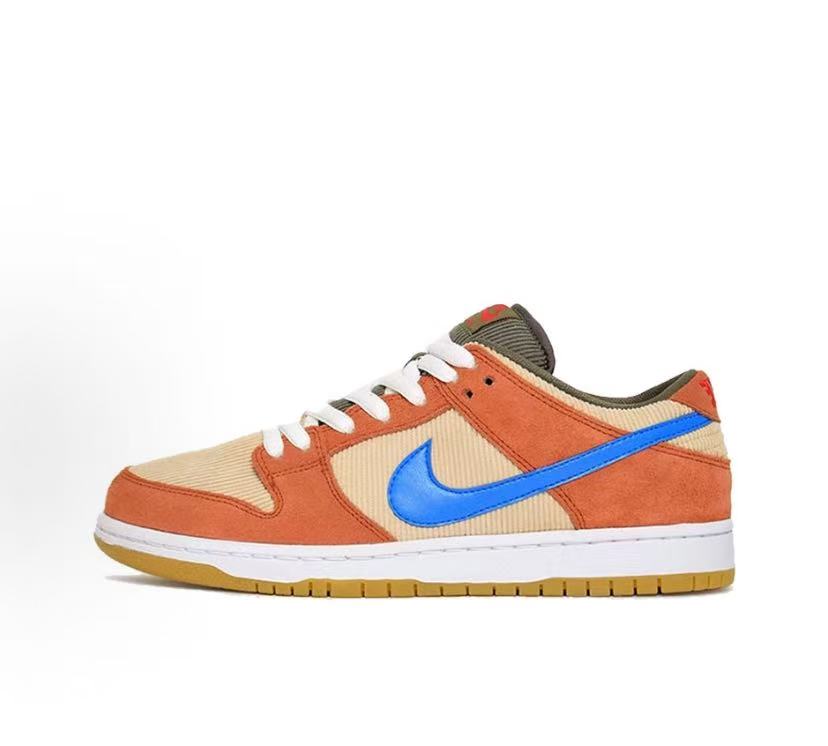 Nike Dunk SB Pro "Corduroy" Fabric Low-Top Skate Shoes Unisex Khaki Brown